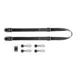 Correa Peak Design Leash L-BL-3 negra ajustable para cámara, con conectores Anchor Link de liberación rápida