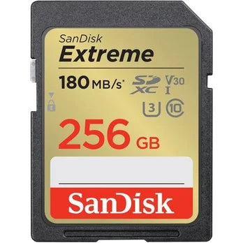 Tarjeta SanDisk Extreme SDXC 256GB UHS-I U3 V30 180MB/s