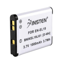 Batería genérica EN-EL19 de 3.7 V y 1000 mAh, recargable y compatible con cámaras Nikon