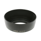 Parasol Dörr ES-62 negro para lente Canon, diseñado para reducir reflejos y proteger el objetivo