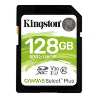 Tarjeta de Memoria Kingston 128GB SDXC Clase 10 Canvas Select Plus